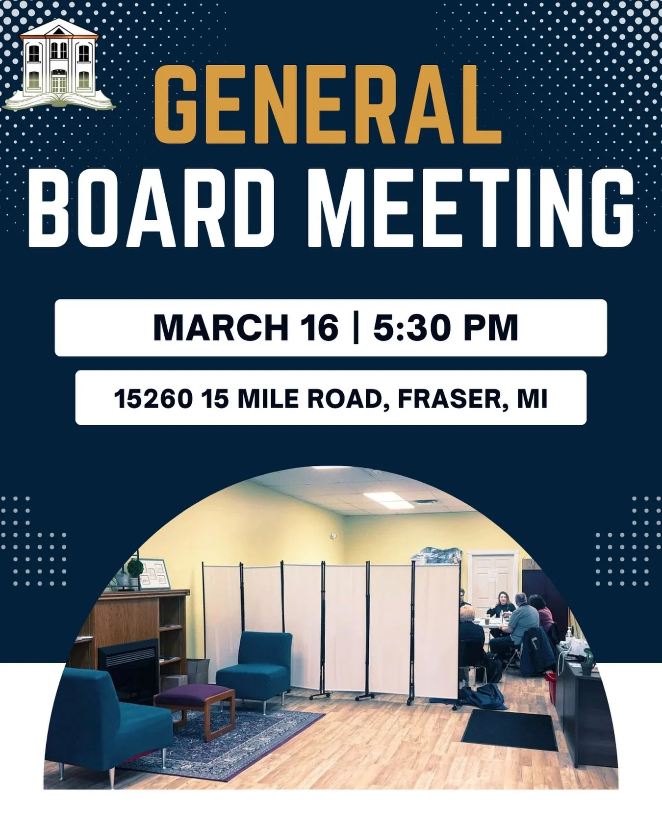 The library is a cornerstone of our community, and we want you to be part of the conversation. Join us for our General Board Meeting to stay informed about upcoming projects, library policies, and how we are working to better serve Fraser.

Public me