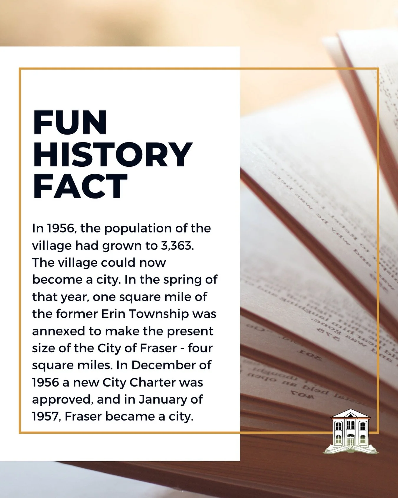 From a village to a city. 69 years and counting! 🎉

#LibraryFun #FraserLibrary #FraserPublicLibrary #LibraryLove #LibraryEvents