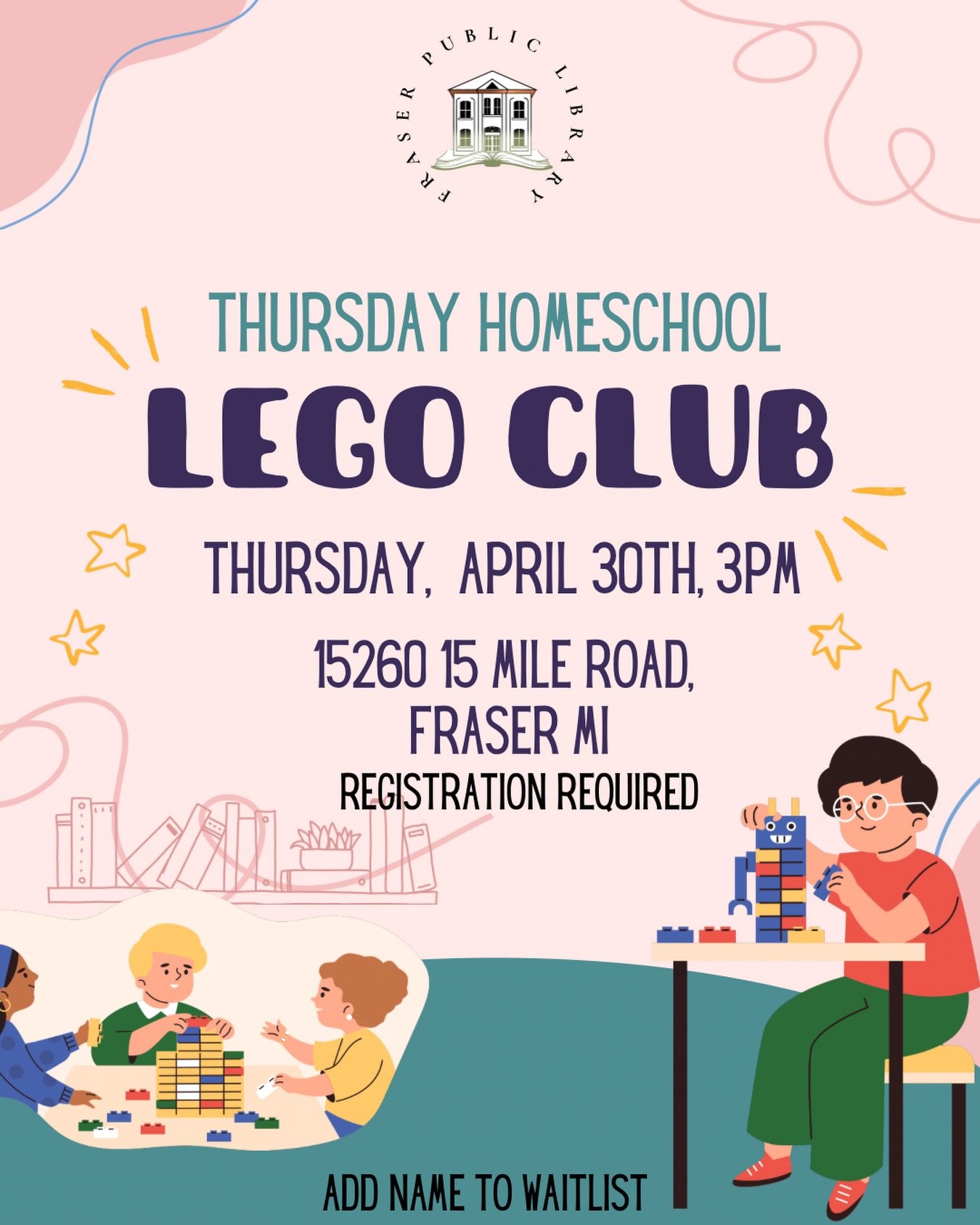 You asked, we listened! Due to the huge popularity of our Tuesday sessions, we are thrilled to officially launch our Thursday Homeschool LEGO Club.

Whether you&rsquo;re a master builder or just starting out, come join us every other Thursday for an 