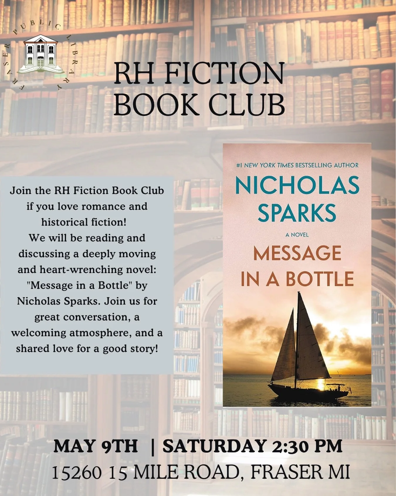 Looking for a book club focusing on romance or historical fiction?📖

Then RH Fiction Book Club is for you! This club is perfect for readers looking for the lighter side of fiction, stories that warm your heart, sweep you away, and leave you smiling.