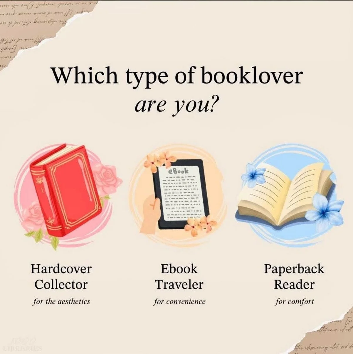Which type of booklover are you?

A)Hardcover &ndash; here for the aesthetics
B) eBook &ndash; convenience is key
C) Paperback &ndash; all about comfort
D) Reader &ndash; just give me a good story

Comment below! 👇

#BookLover #FraserPublicLibrary #