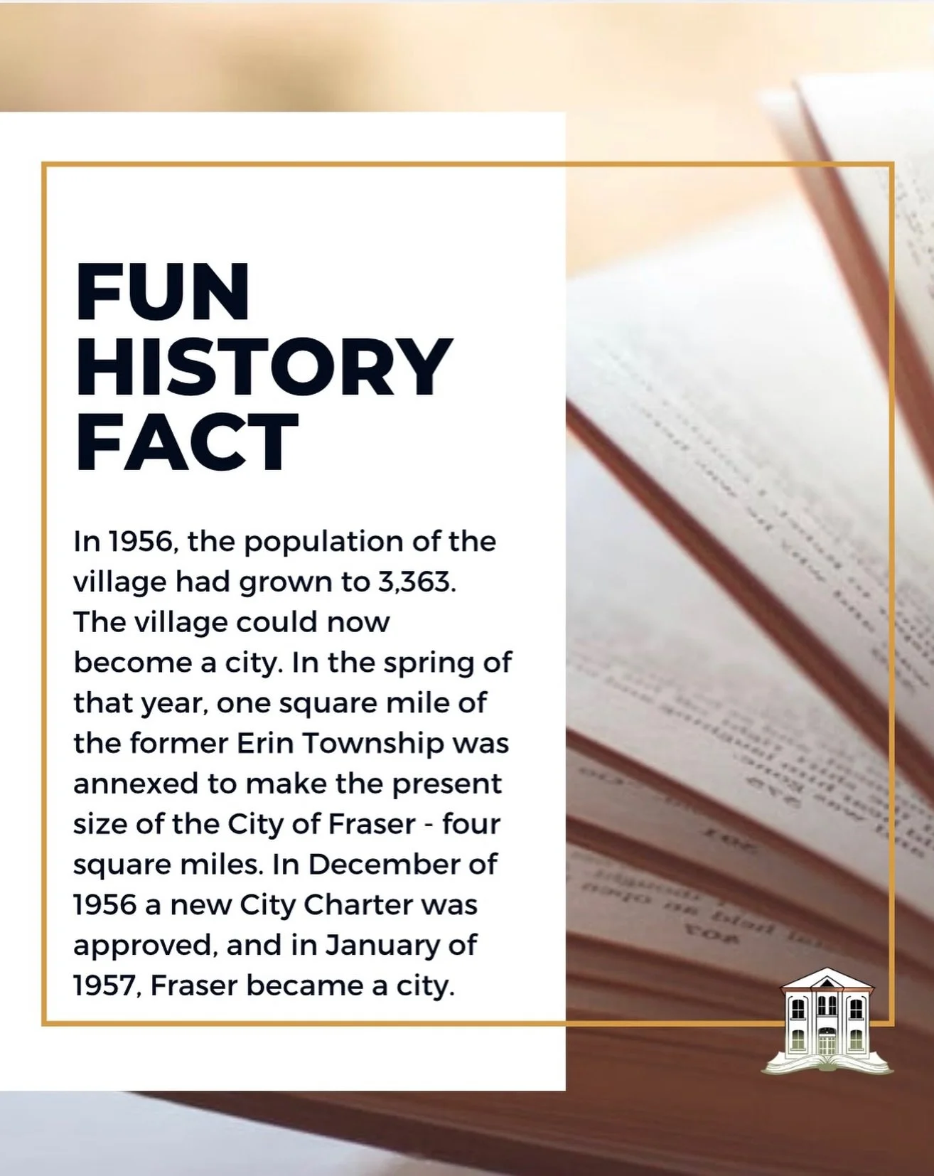 🤔 Ever wonder when Fraser became a city?

It was 1957, but the journey started the year before.

#frasermi #fraserhistory #macombmi