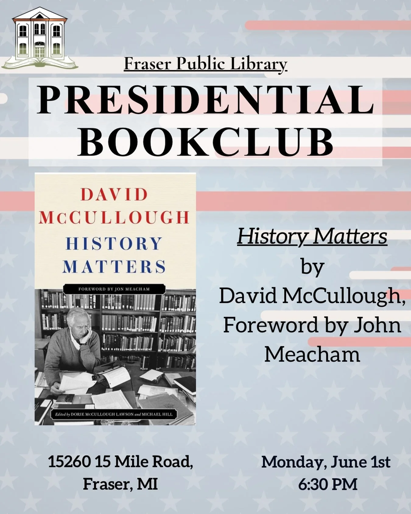 Our Presidential Book Club is back, and this month we are honored to feature History Matters by David G. McCullough. 🇺🇸

This special collection offers an intimate look at American history and governance through the eyes of a Pulitzer Prize-winning