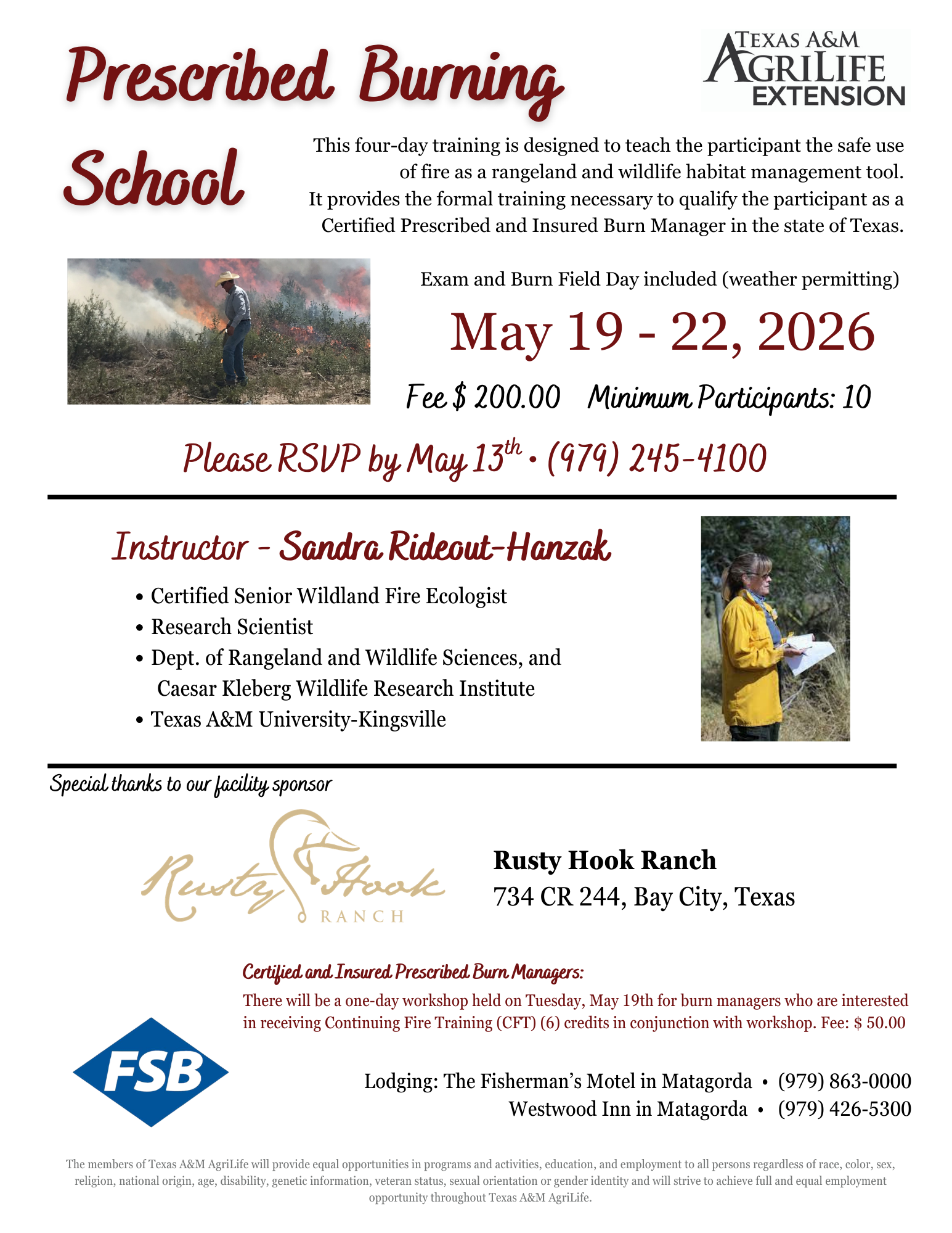 Matagorda Prescribed Burning School