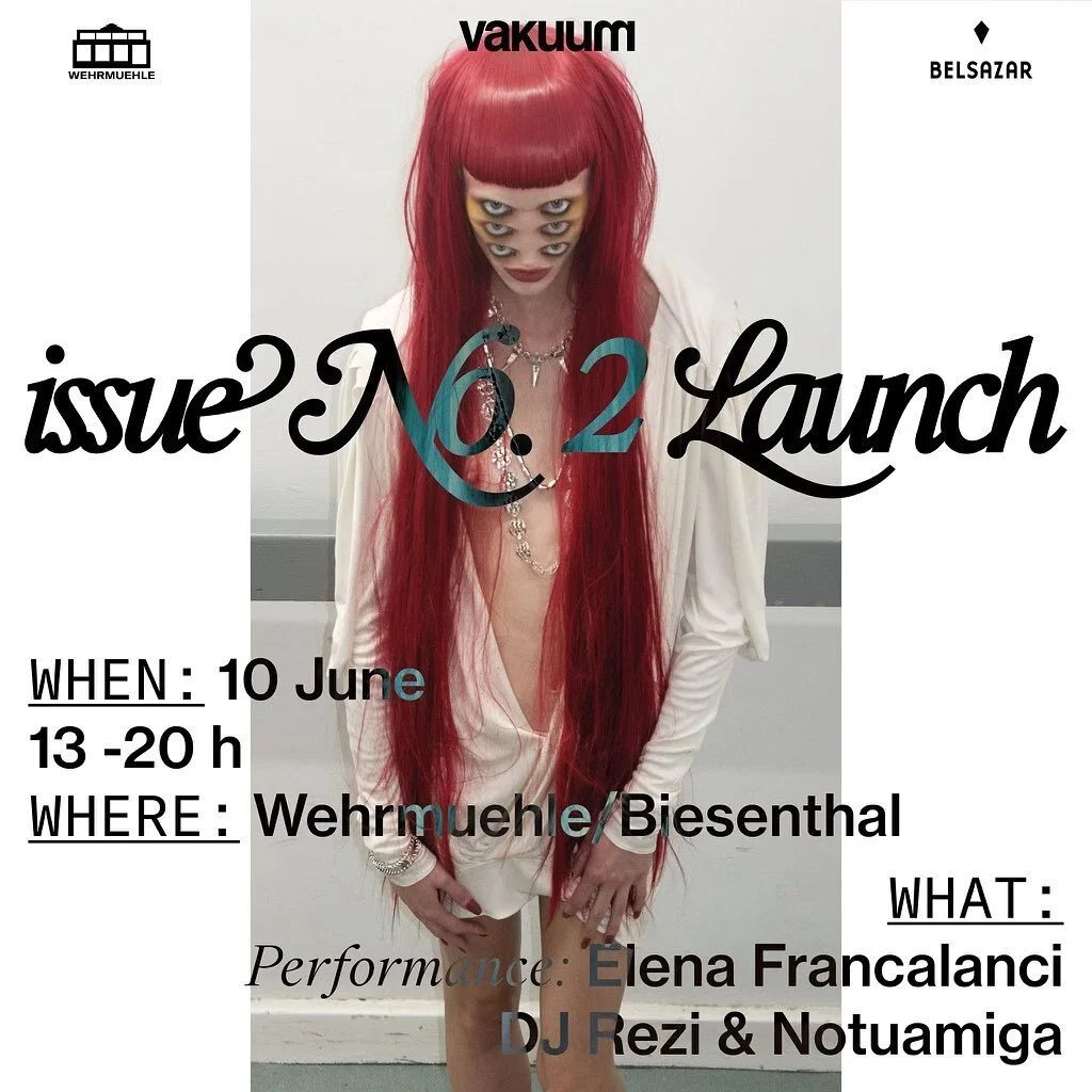 @vakuum.universe Issue no. 2 🚀 Come and celebrate with us the launch with a slow and dreamy picnic at @wehrmuehle

@vakuum.universe no. 2 with @alessandro_keegan @alicenapotts @antoniaeggers @aoifeadoleakue @brydieperkins @nailsvoninge @chudnyyyy @c