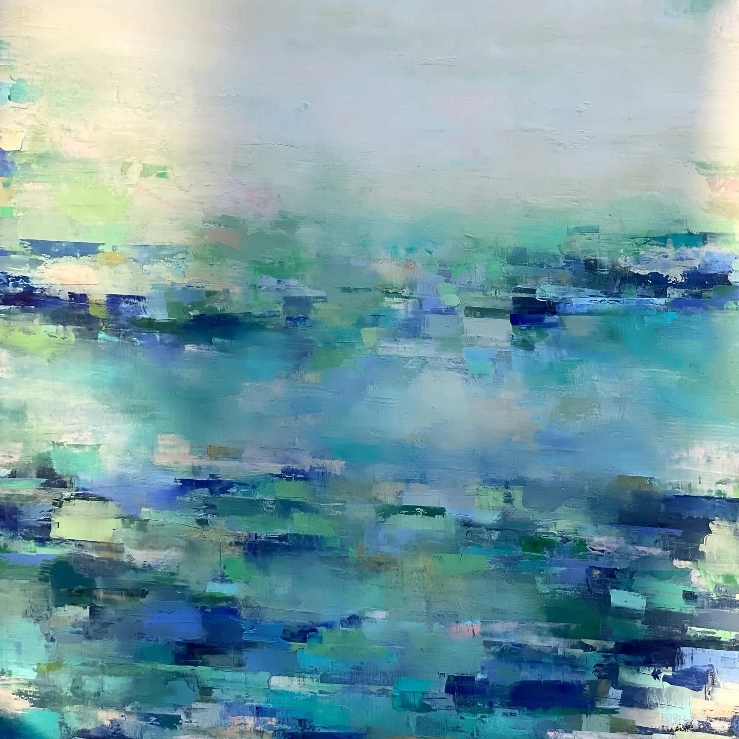 Soothing colours and warm energy. Perfect combination that reminds me summer days. Day 5 of the @torontooutdoorart. Thank you to all art lovers and collectors for their support 💕 &lsquo;Soothing energy&rsquo;
36x48&rdquo;
Oil on board . . .  #toaf60