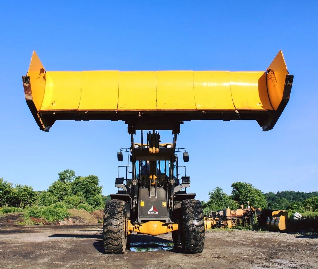We're always thinking about snow so you don't have to! ❄️ Running through some of our snow management attachments on the plow farm to keep them maintained and ready for the next snow season. This @arcticsnowandiceproducts  heavy hitter never let's us