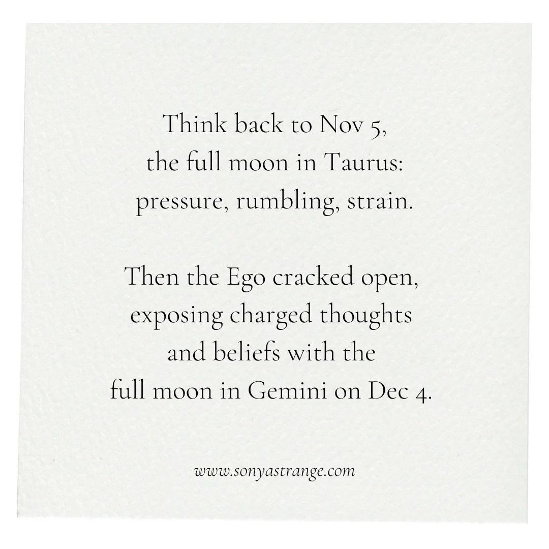 We have been through a lot lately. The external pressure shaking the internal scaffolding. While destabilizing, it is in service to our recovery, our expansion, our true expression.

We have needed extra time/rest to integrate these changes. It&rsquo