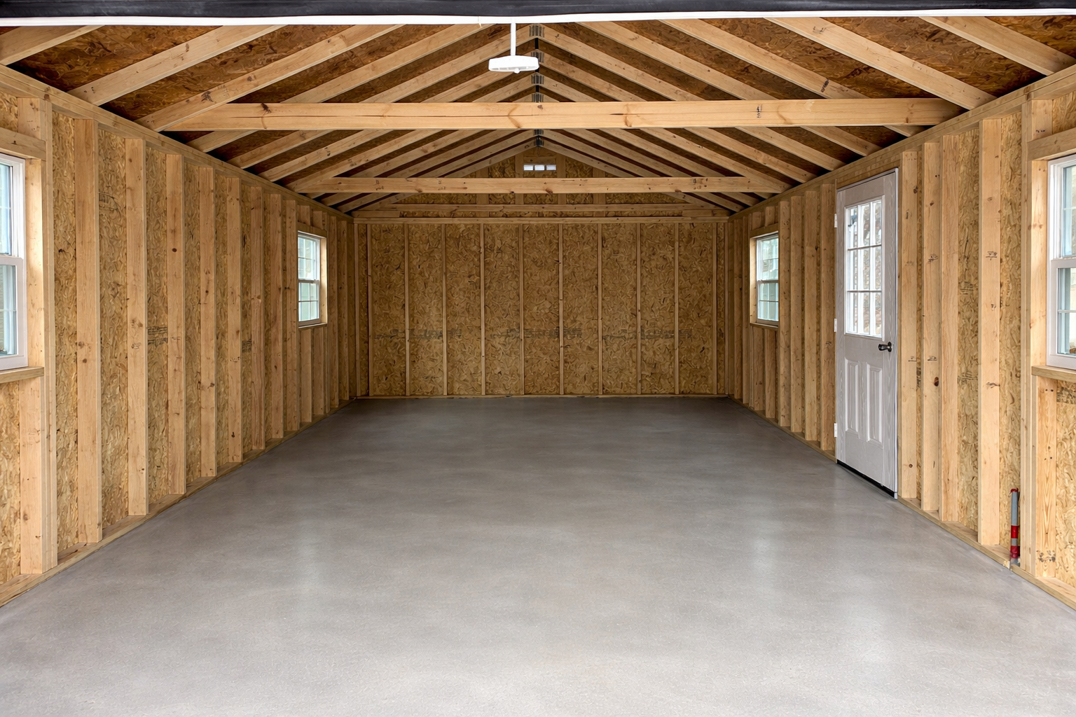 14x24 Evergreen A-frame Mecklenburg Inside