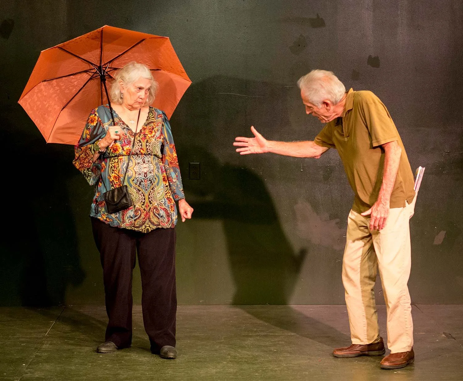 "Stealing a Kiss" by Laurie Allen. L to R: Patricia Brannen, David Lionel