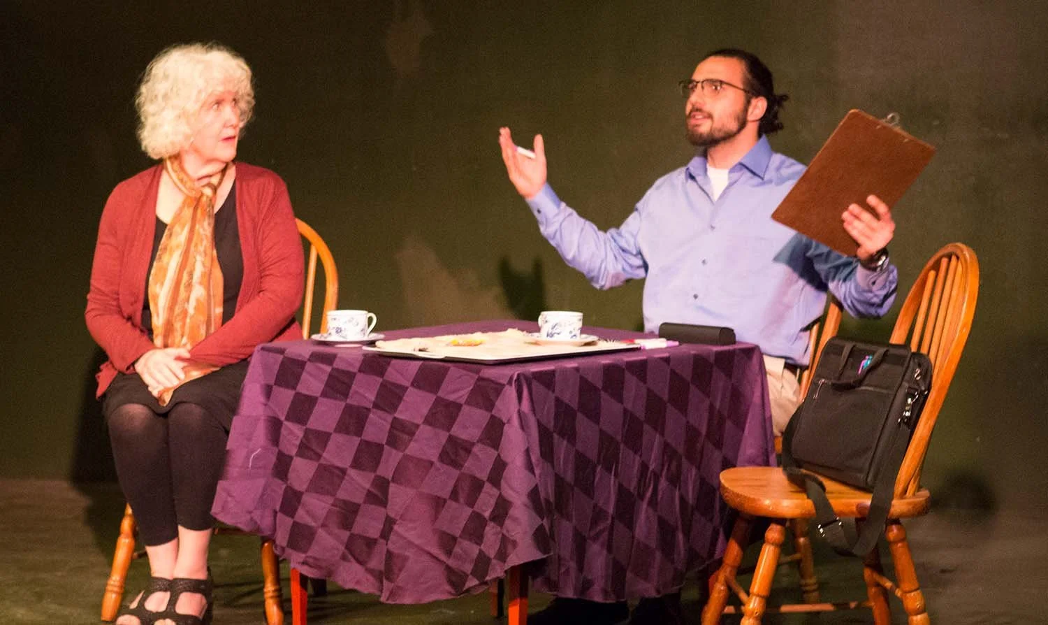 "How Nice of You to Ask" by Rich Rubin. L to R: Sheila Glenn, Jordan Zakka