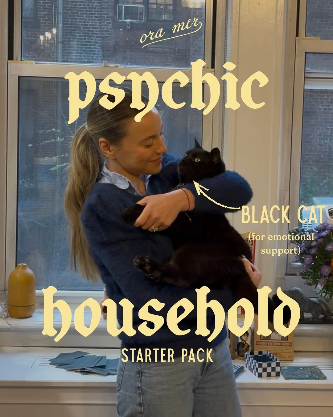 Things that just make sense in a psychic household 🔮💅

Essential Oil: Forcefield Blend @ora.mer

Room Spray: @iero.beauty

Tarot deck: @cacioepepetarot

Water &amp; Glass: @essentiawater @anthropologie @anthropologiehome

Outfit: @jcrew @nelleateli