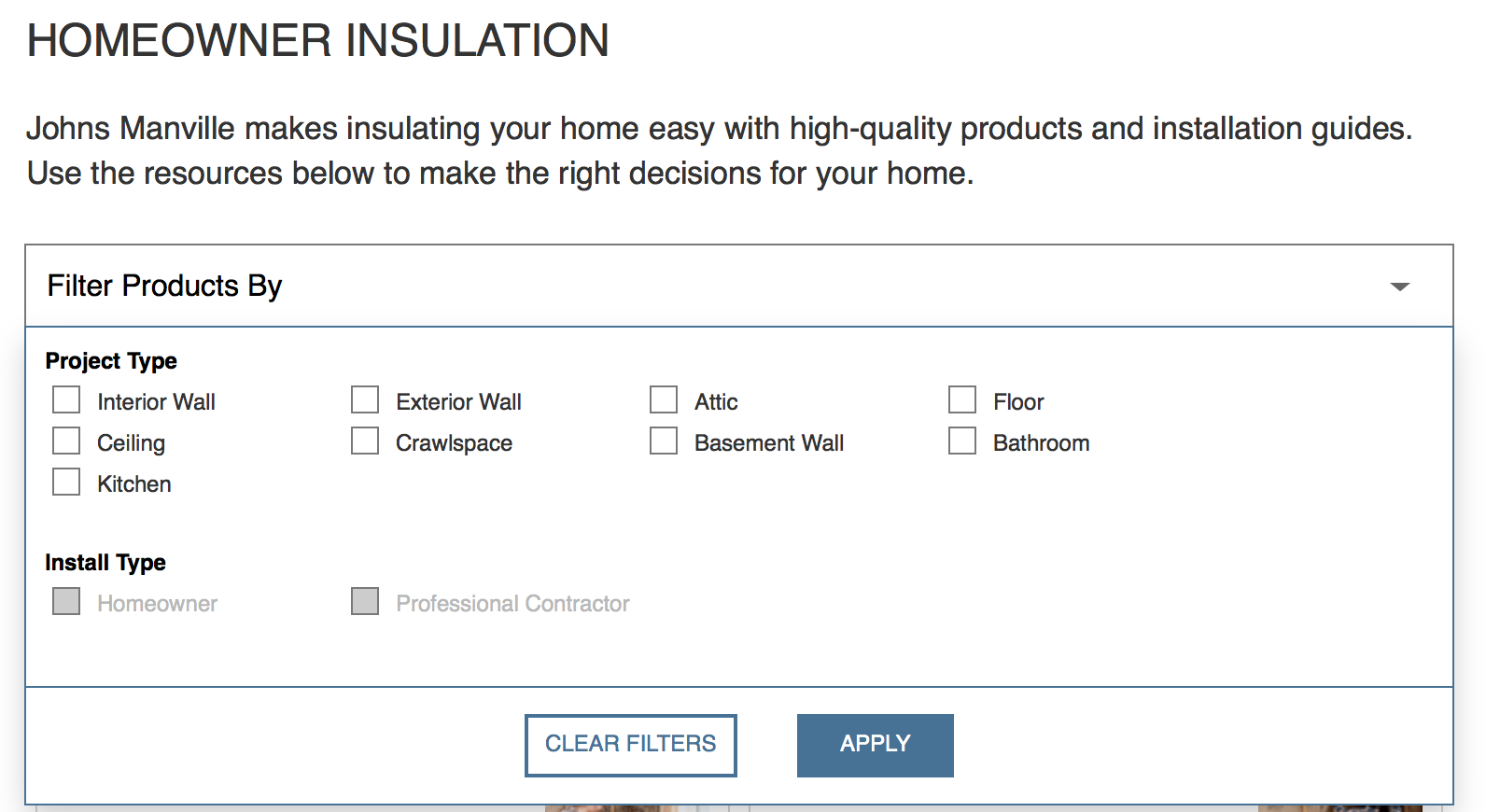 A new product filter feature that autogenerated results based on how products were entered into the content management system using product fragments.