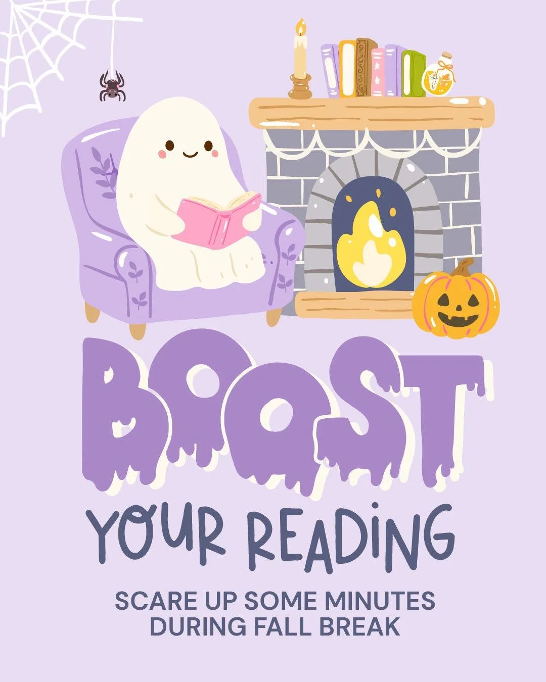 🎃 Fall break is here! 
& there’s no better time to read, and complete some of those Reading Challenge books! 
➡️Swipe to see all the info & how your students can earn some fun prizes just for reading 15-20 minutes a day while on break