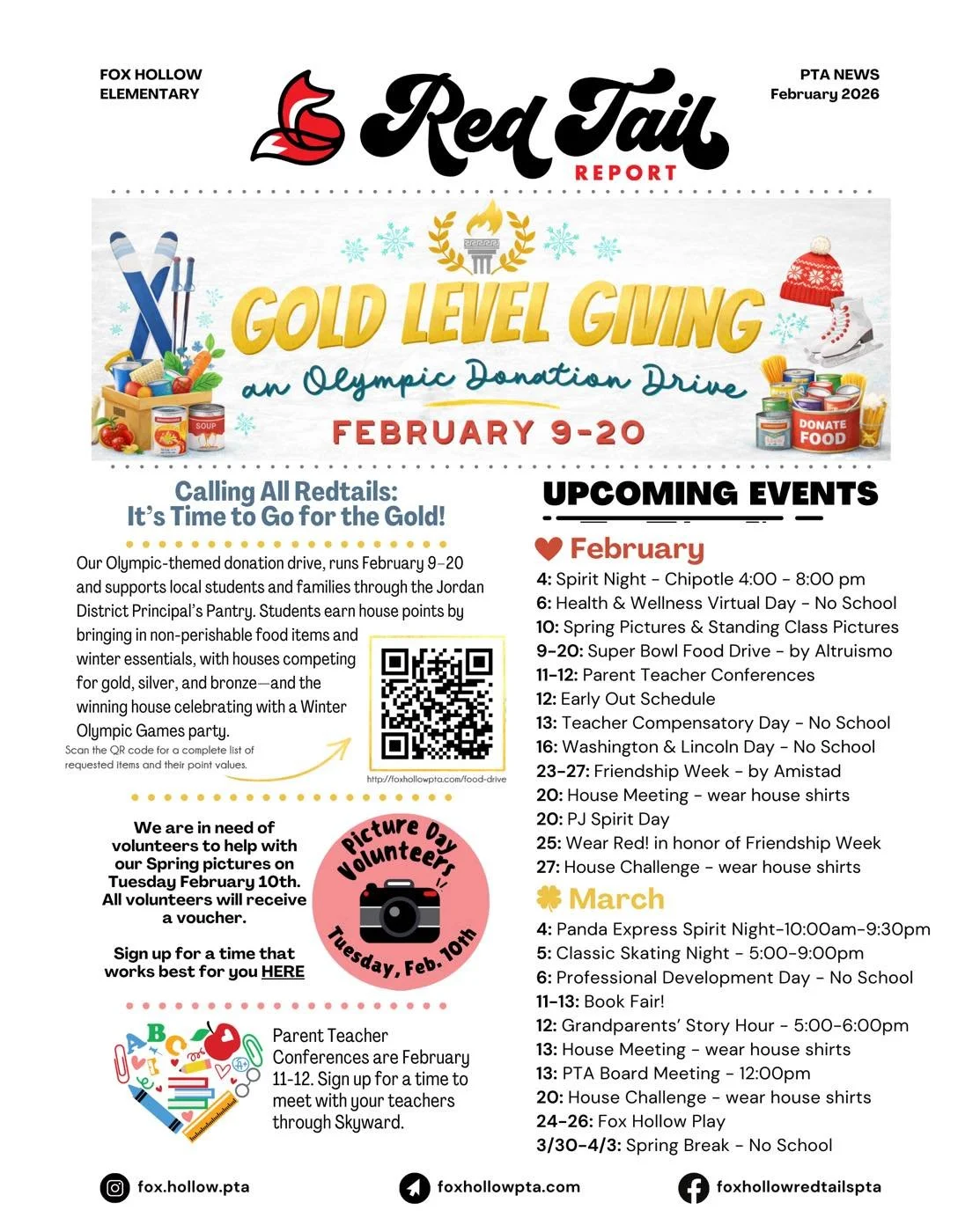 Read all about it! 🗞️ 

Here is our PTA newsletter for the month of February, check out all of our upcoming events and dates to look out for! 

🦊