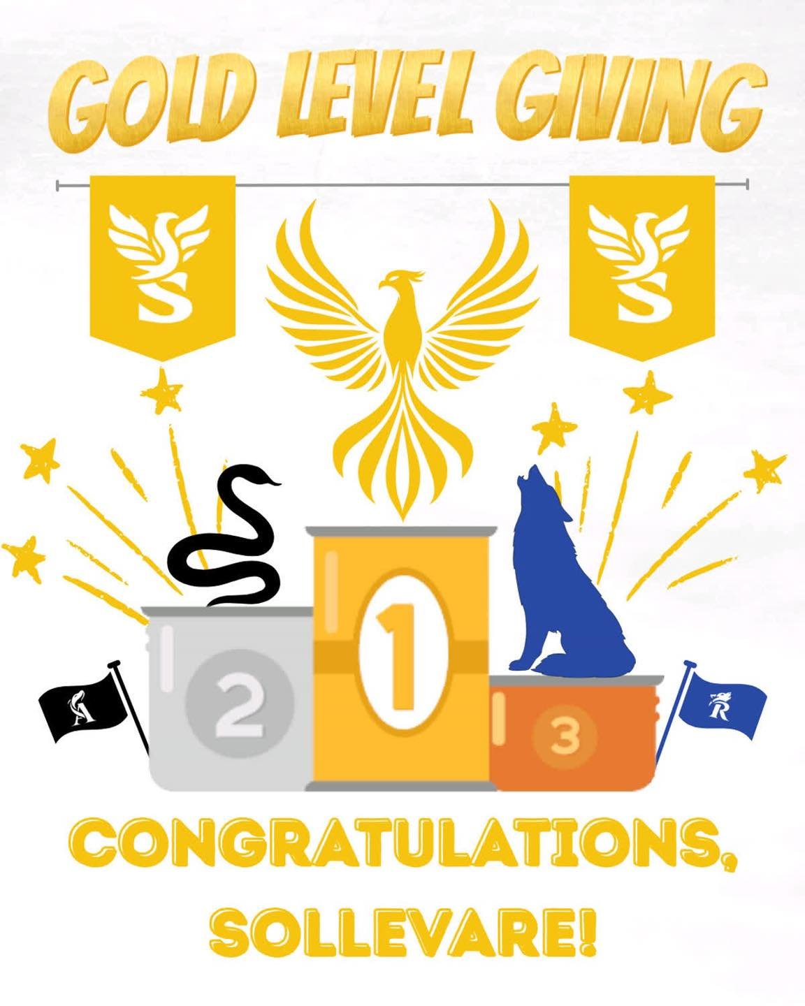Congratulations to Sollevare, for being the top donator of our gold level giving! 

Thank you to our amazing students, staff, volunteers and community for making these numbers possible. 🫶🏼🦊
