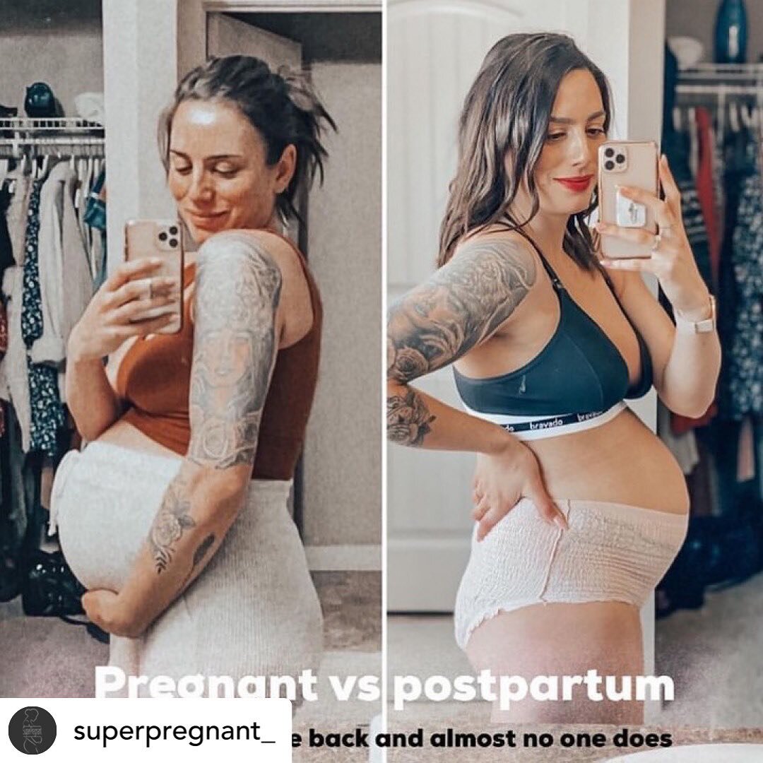 Posted @withregram &bull; @superpregnant_ &ldquo;When I looked at my belly 10 days postpartum, still round but now empty, I remember making a promise to myself:

That I will respect my postpartum body as much as I respected my pregnant body.

That I 