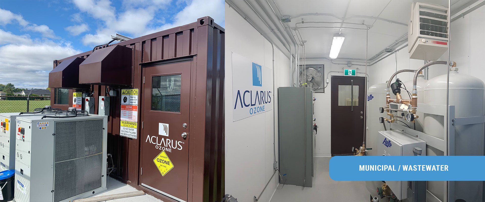 Package Water Treatment Plants, Aclarus Ozone water and wastewater systems, ozone wastewater treatment container, tertiary wastewater treatment systems