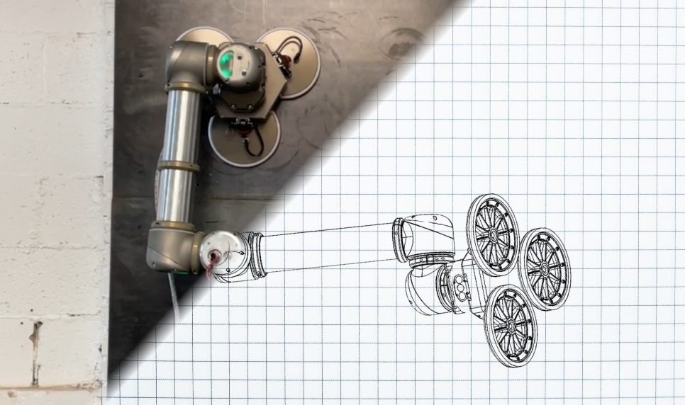A cross section of a HEBI inchworm robot