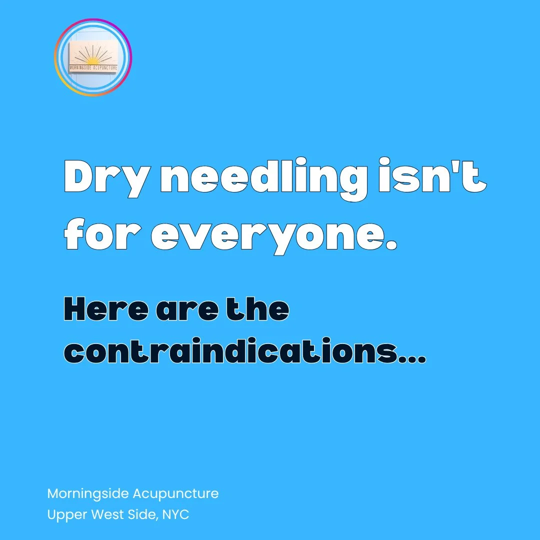 Dry needling is extremely safe when performed by trained practitioners, but there are cases where we don't needle or we modify the approach. ⁠
⁠
If you're on blood thinners, pregnant, have a compromised immune system, or have had recent surgery, let 