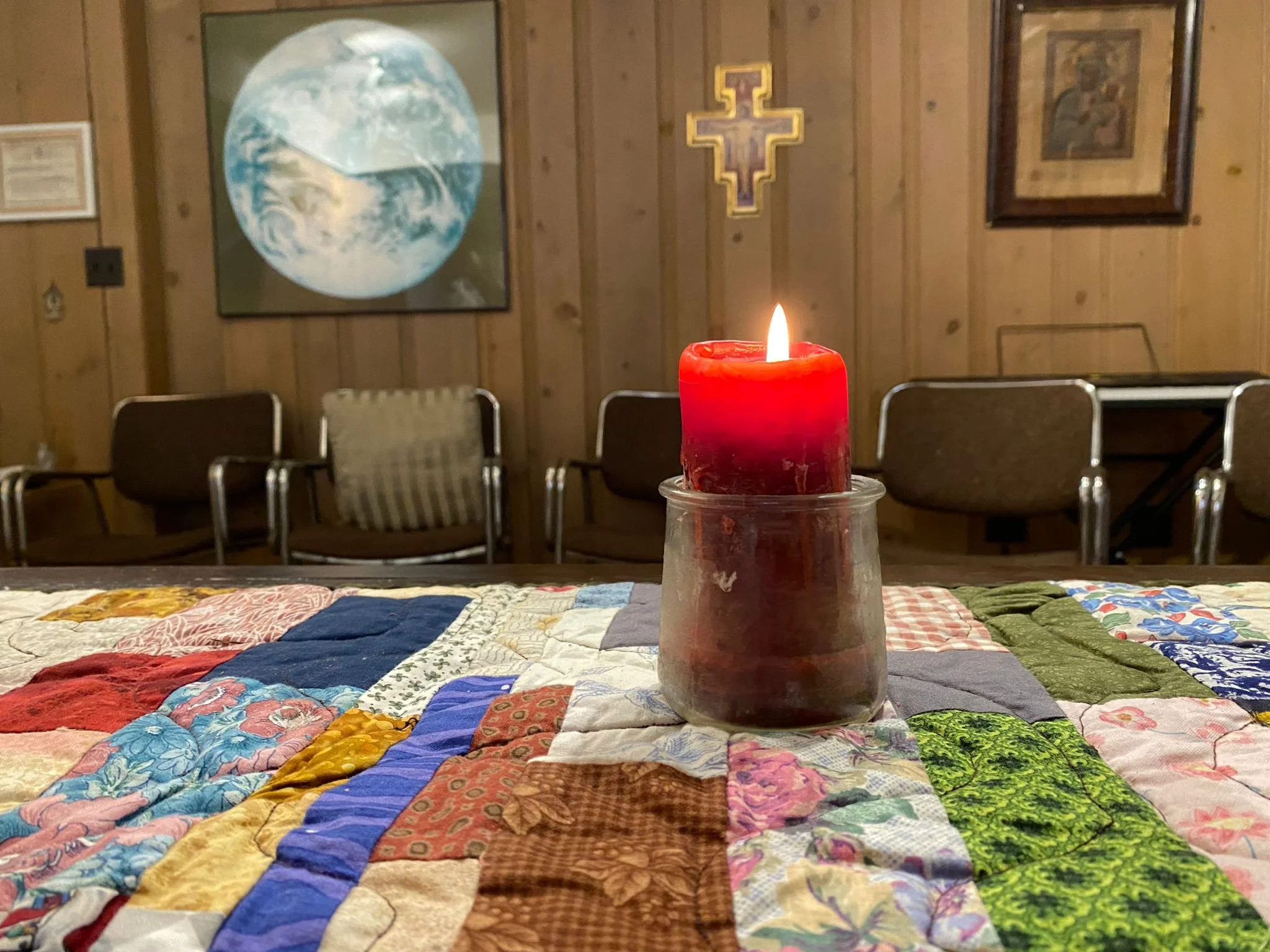 Fireplace house church