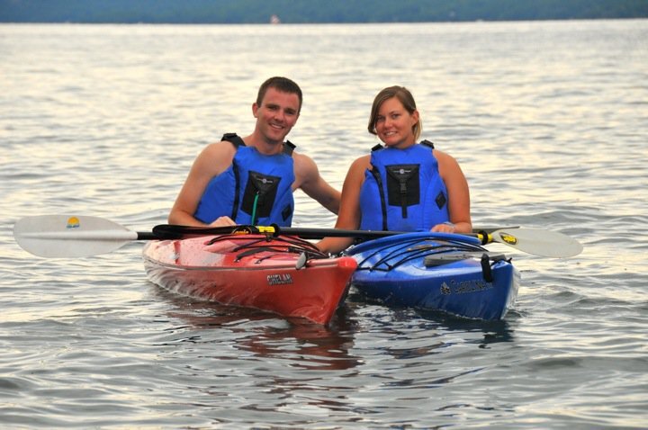 Brian and Kirsten Kayaking in Saratoga Springs, NY