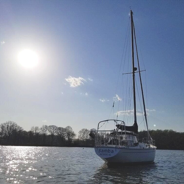 Our new-to-us Morgan 382 sailboat, Samba