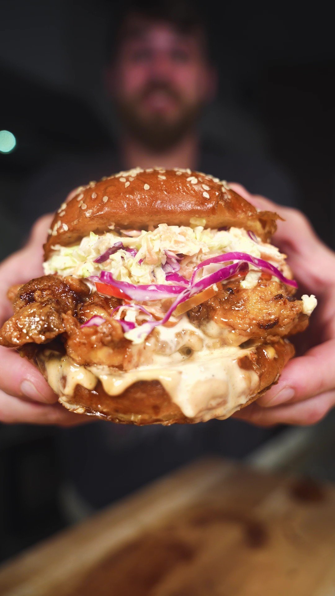 Passion Fruit Hot Honey Chicken Sandwich