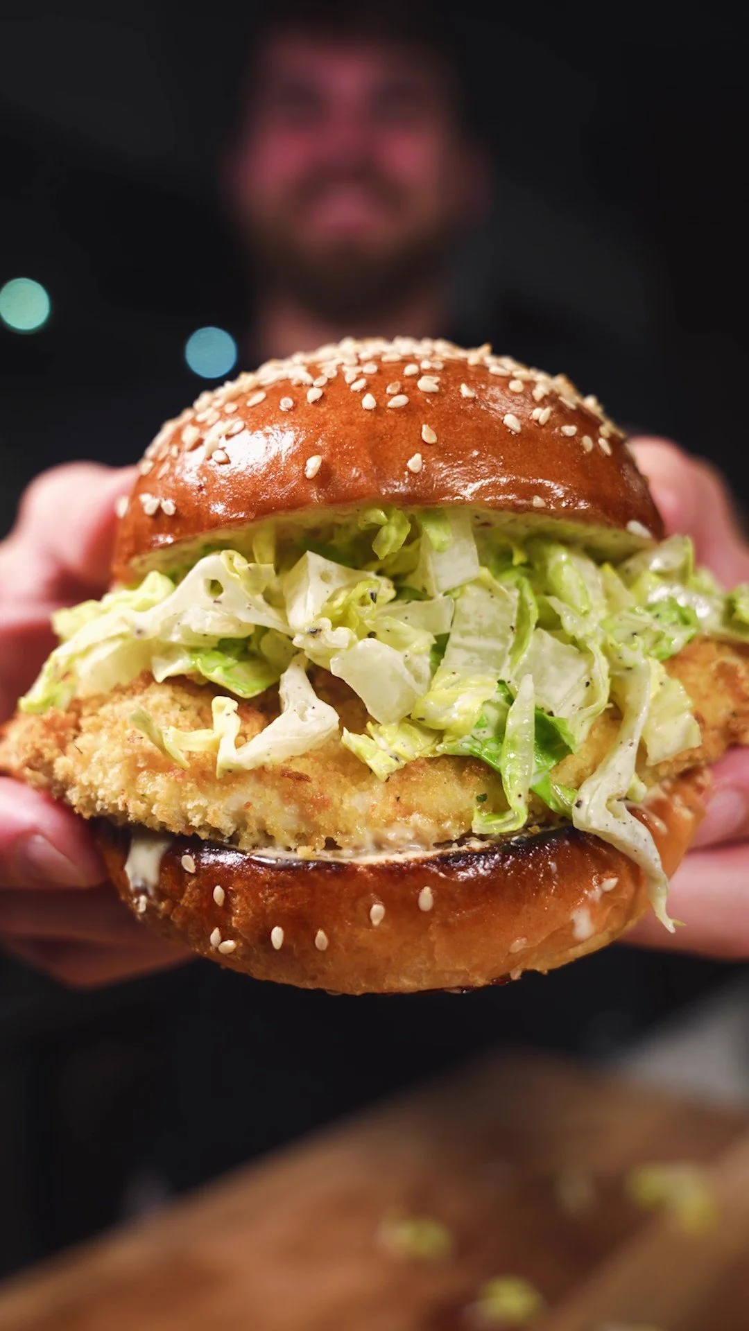 Air Fried Chicken Caesar Sandwich