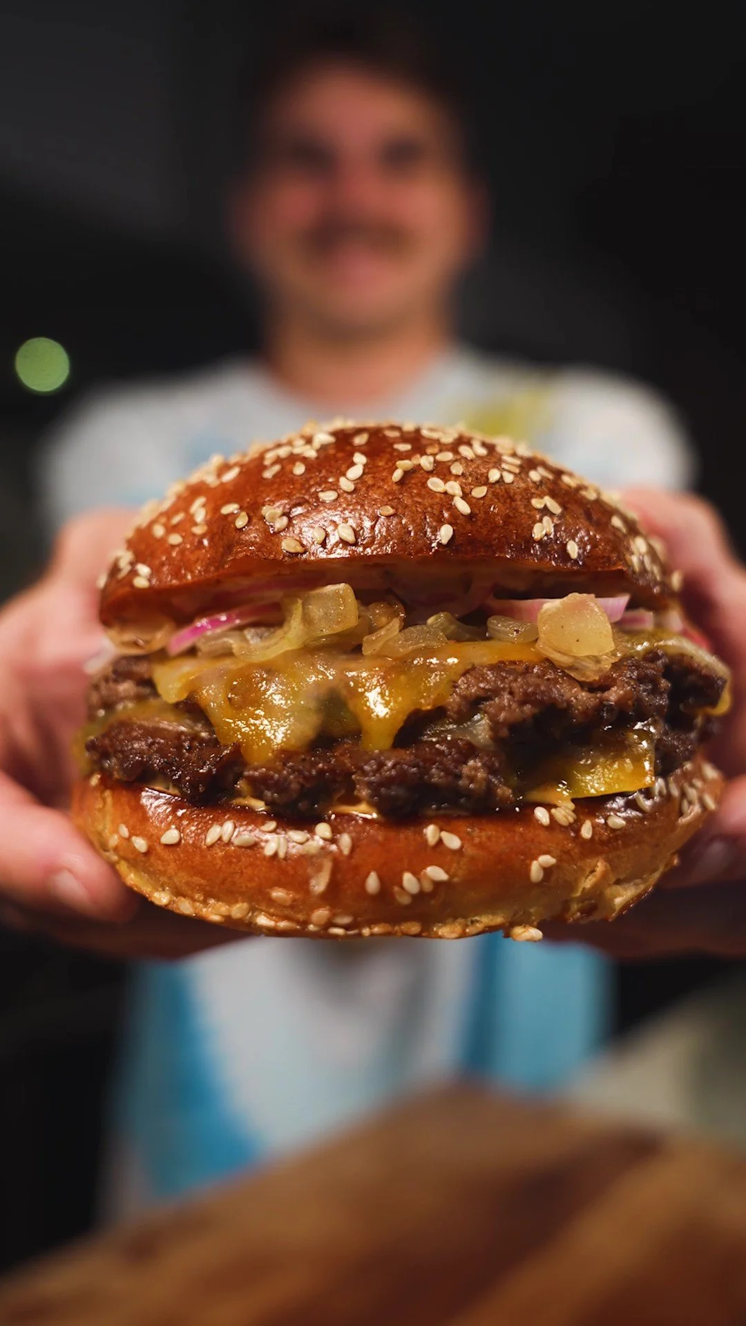 Double Onion Sriracha Burger