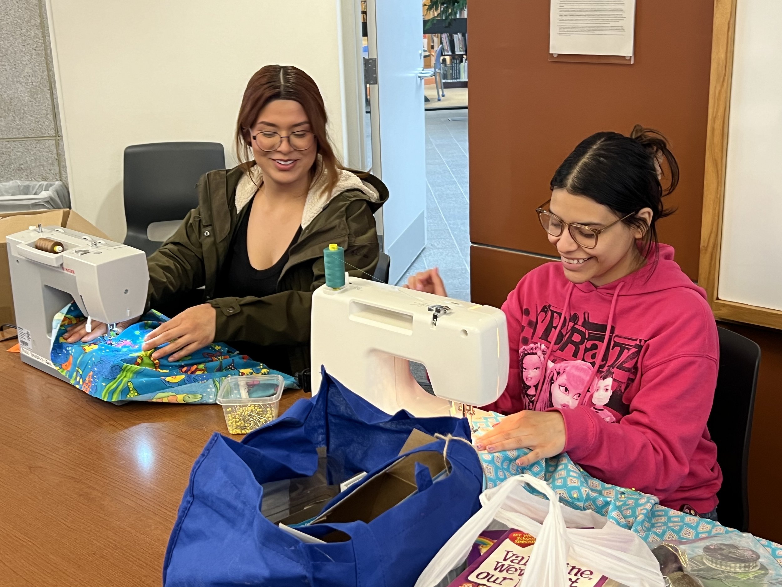 Sewing at the Sioux City Public Library Downtown
