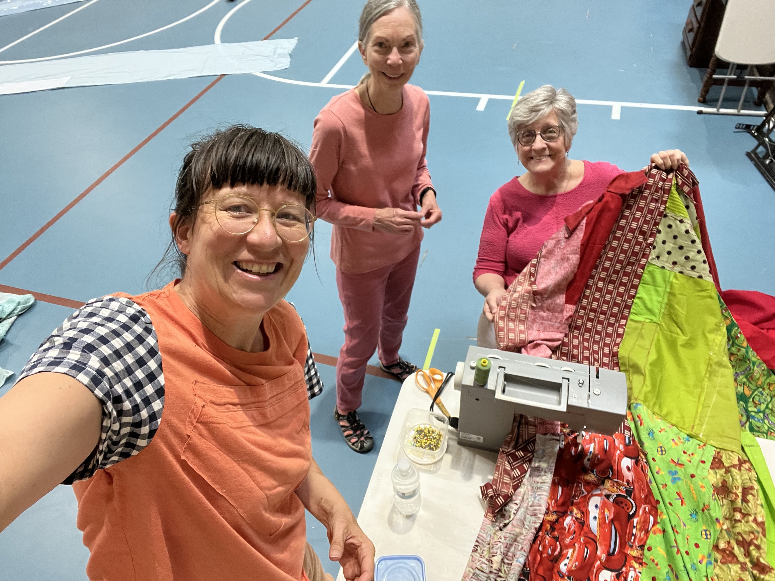 FIRST STITCH! in the Mary Treglia Center in Sioux City, IA