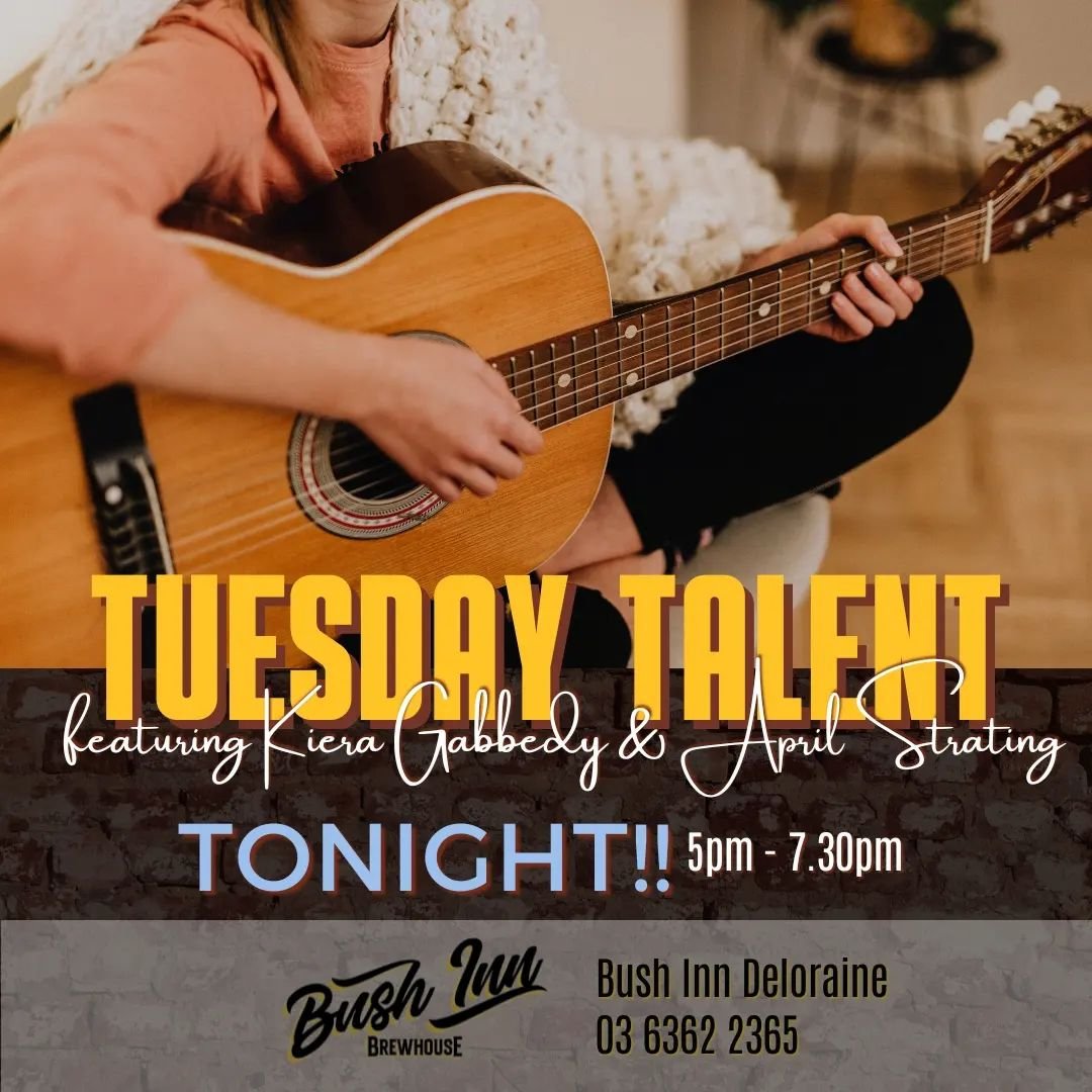 🎉 Ready to rock the night away? 🎸

Our live music starts TONIGHT!

🎶 Be there at 5pm for our first musicians - @kieragabbedy_music8 &amp; April Strating. 🎤 

Secure your spot now by booking online at https://www.bushinn.com.au/bookings

See you t