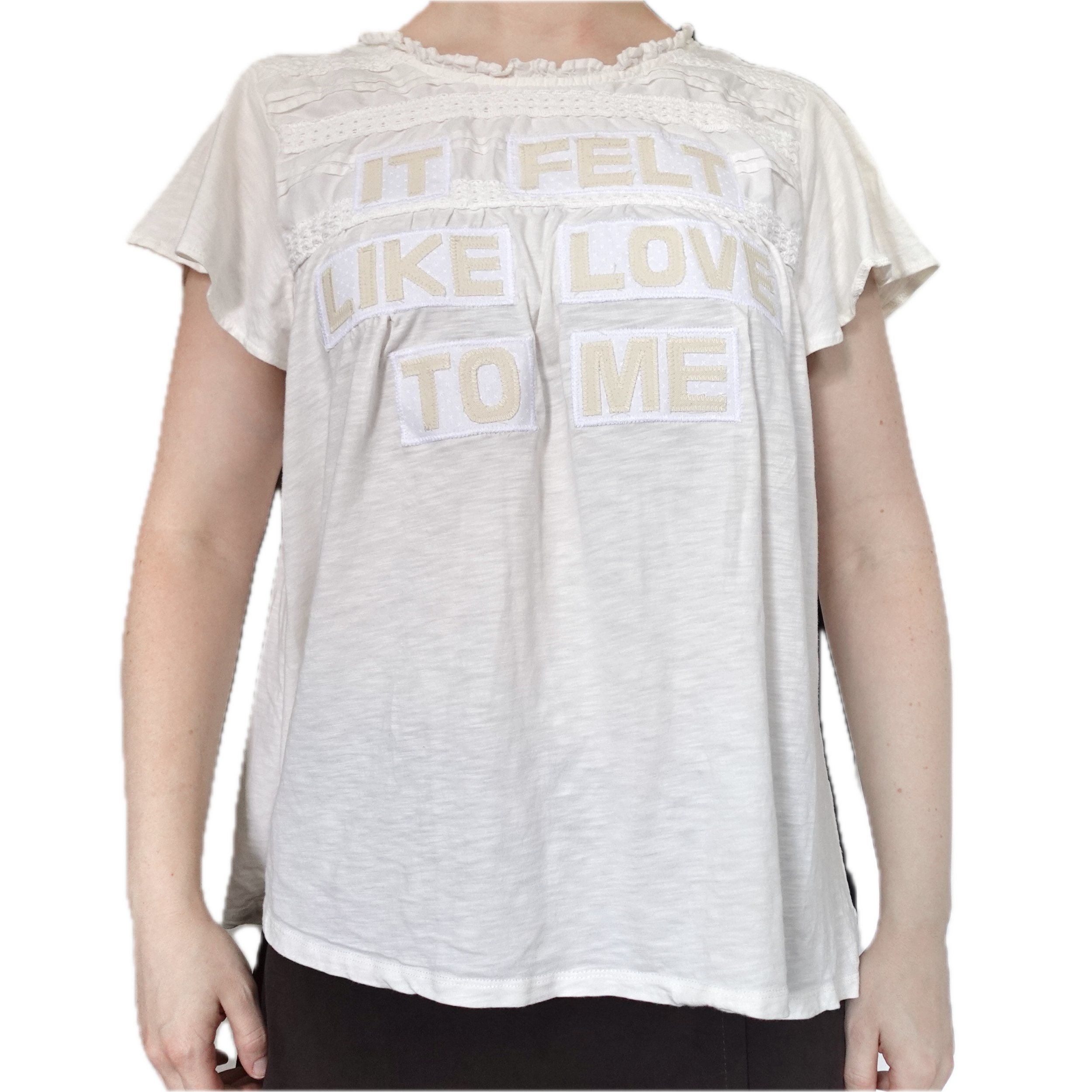 It Felt Like Love to Me - babydoll flutter sleeve tank top - size XL