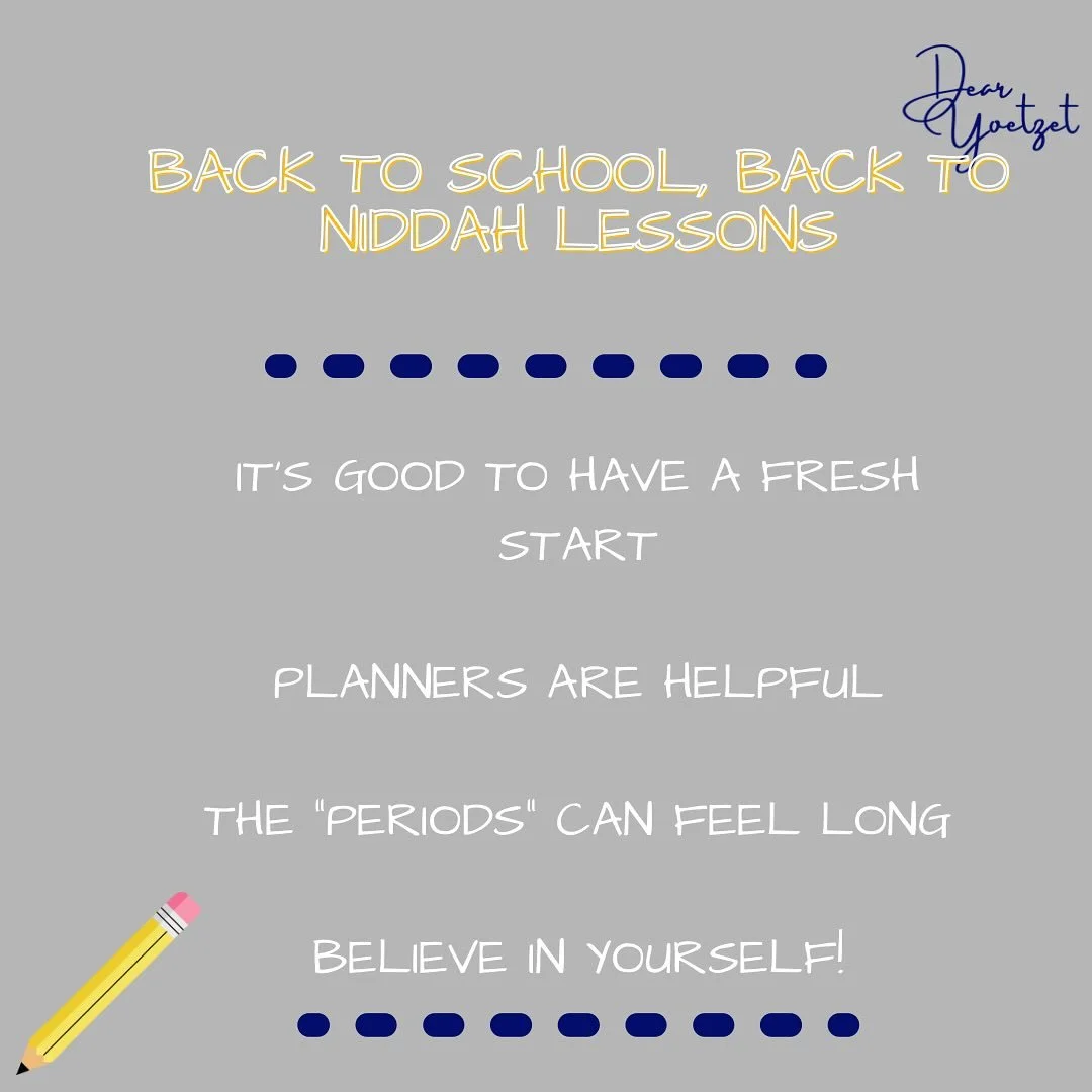 ✏️✏️✏️Back-to-school isn&rsquo;t just for kids - it holds lessons for life (and Niddah). Fresh starts, planning ahead, navigating &ldquo;long periods,&rdquo; and trusting yourself&hellip; Halacha believes in you.
#backtoschool #niddah #jewishwoman