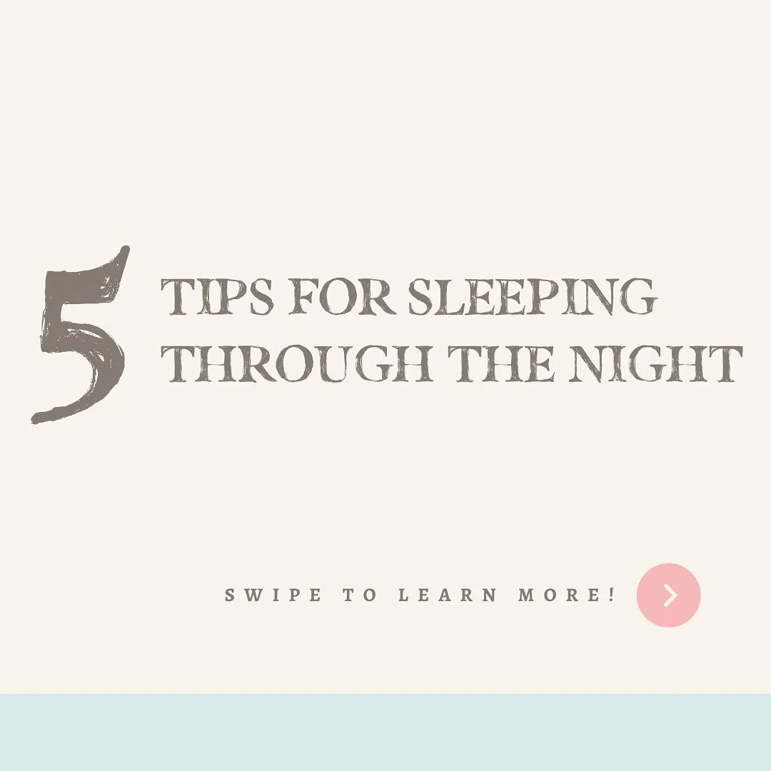 SLEEPING THROUGH THE NIGHT ✨ 

All babies wake at night just like adults - helping your child sleep through the night comes down to 2 main concepts: 

1️⃣ Reducing the amount of times they wake up overnight by optimizing day sleep, sleep environment 