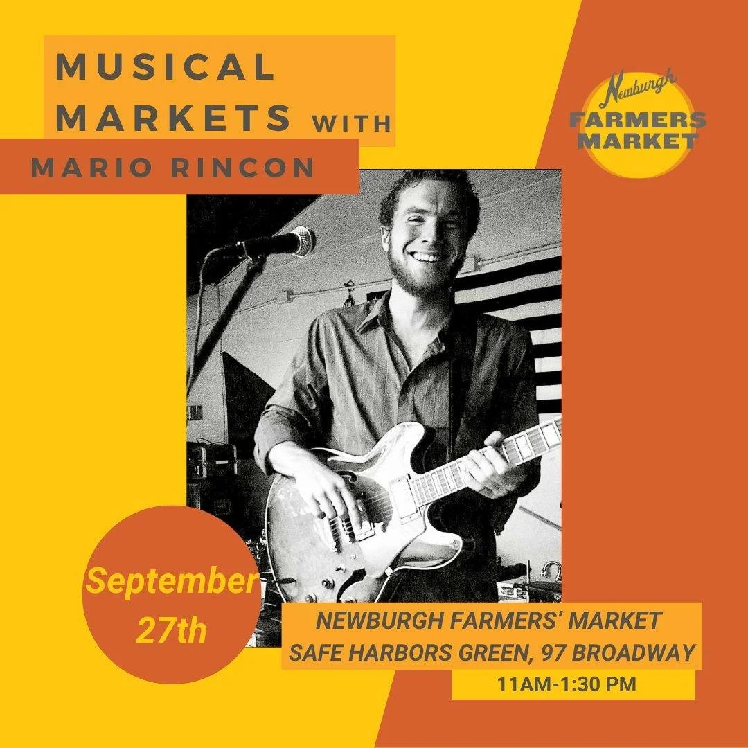 Fresh food, live music, and local art &mdash; it&rsquo;s all happening at the Newburgh Farmers&rsquo; Market this Saturday! 🎶🍅🎨
🧺 Shop fresh produce, baked goods, and local favorites
🎸 Enjoy live music with Mario Rincon
🎨 Explore Newburgh Open 