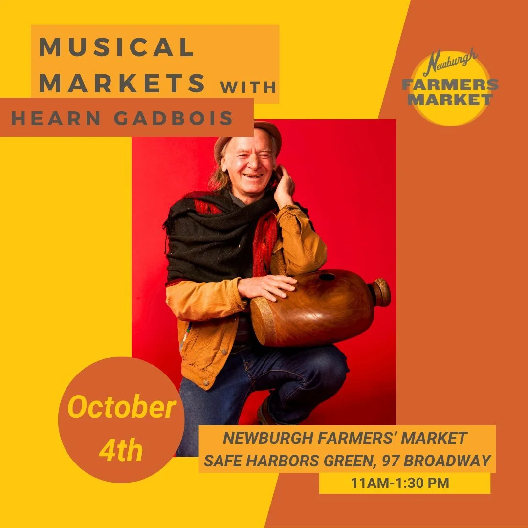 🍂 This Week at the Newburgh Farmers&rsquo; Market 

🪘 Live music with Hearn Gadbois (catch him again later at Newburgh Porchfest!)
🏙️ Archtober Lego Printmaking &ndash; a creative family activity celebrating architecture &amp; design
🫒 Fresh fall