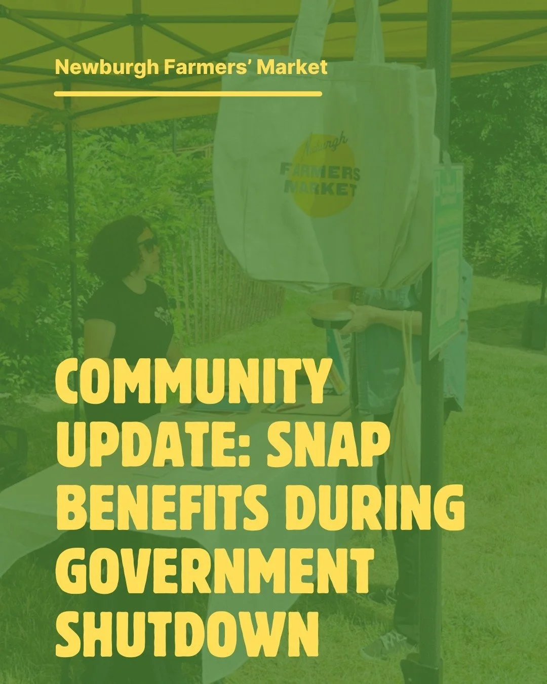 Community Update: SNAP/EBT Benefits During the Government Shutdown
At the Newburgh Farmers’ Market, stewarded by Common Ground Farm, equity and access are at the heart of what we do and we want to keep our community informed: for now, SNAP/EBT