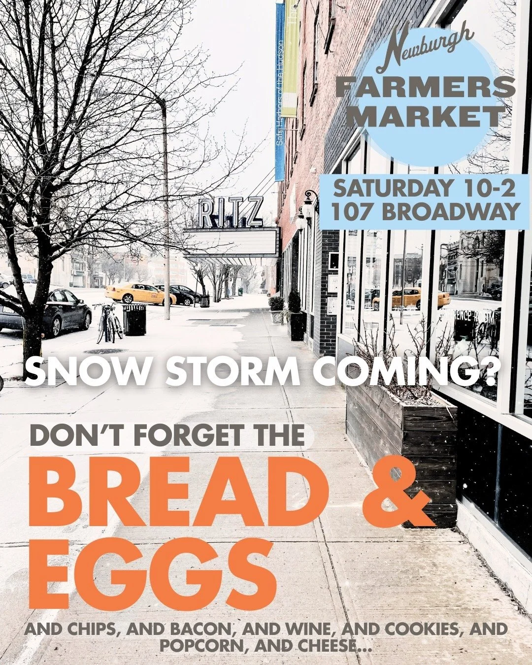 Before the storm flies make sure you've stocked up on your snow day essentials! 
From chips and dip, to wine and cheese, we've got you covered. If your idea of a great snow day is cooking up a storm (no pun intended) we've got you covered! Getting re