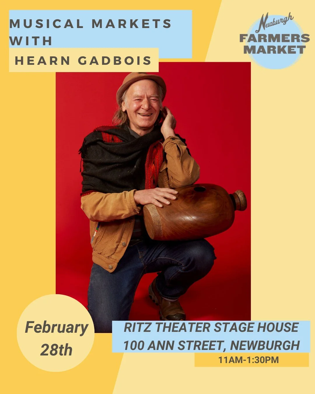 ❄️ After a long, cold winter, we&rsquo;re finally getting a sunny, near 50&deg; Saturday!

Join us at the Ritz Stage House for the Newburgh Farmers Market. Fresh sourdough, hot soup, local wine, produce, and wellness pop-ups &mdash; all from Hudson V