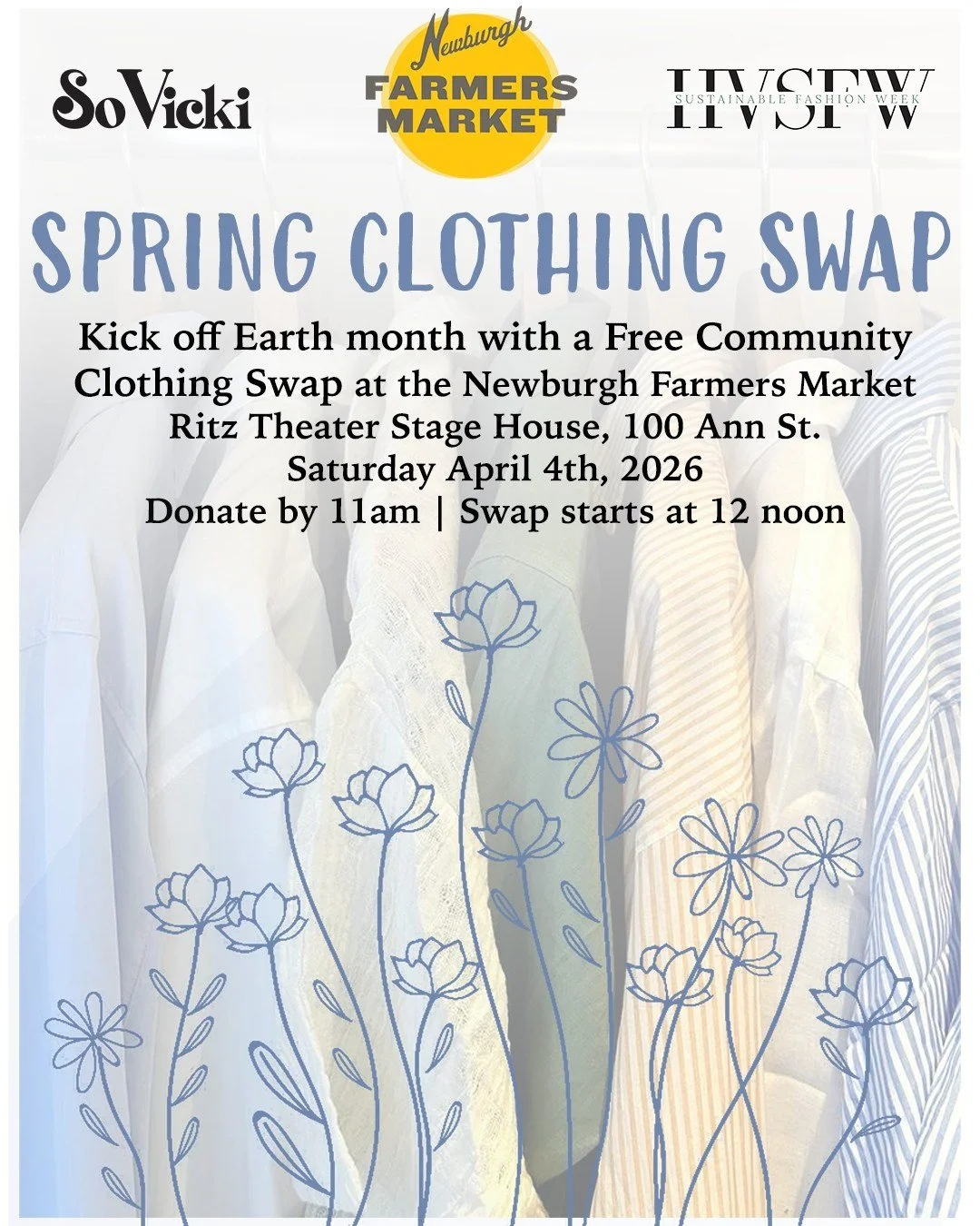 Newburgh&mdash;this is your sign to clean out your closet and come find something new (without buying a thing) 💚

We&rsquo;re kicking off Earth Month at the Newburgh Farmers' Market with our annual Clothing Swap this Saturday April 4th. Good clothes