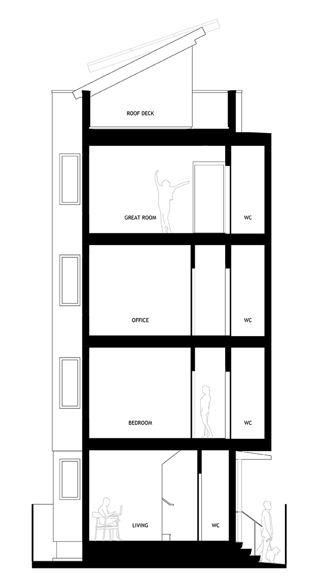 Neighborhood-scale residential infill housing in Cambridge MA Section