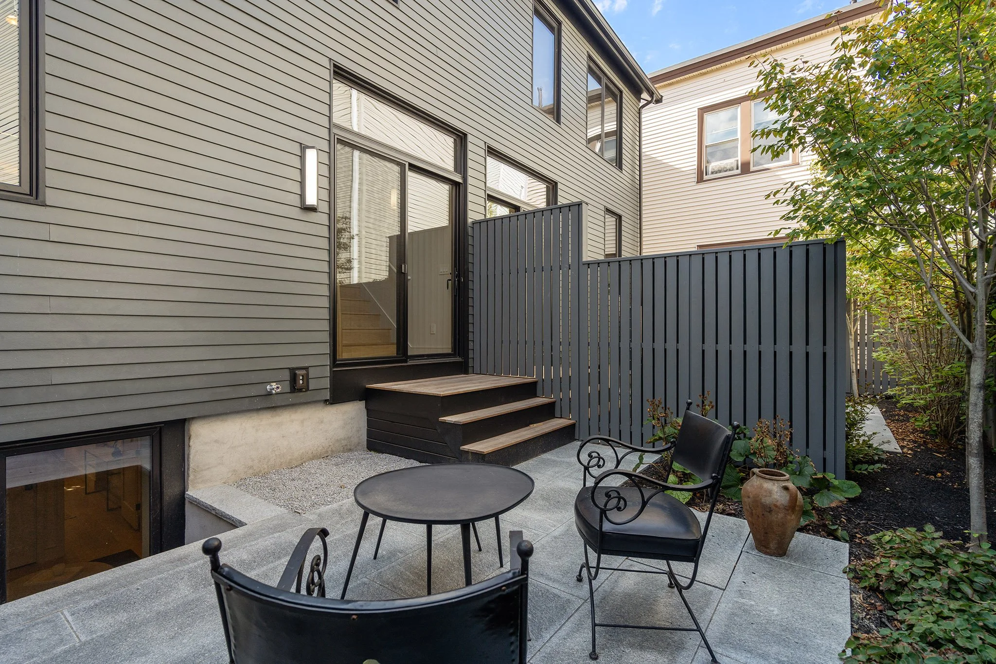 Bristol Townhouse patio after deep energy retrofit in Cambridge MA