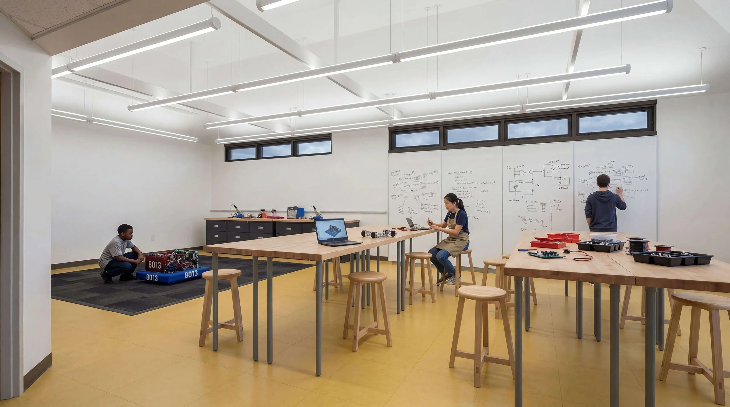 Buckingham Browne robotics lab addition classroom