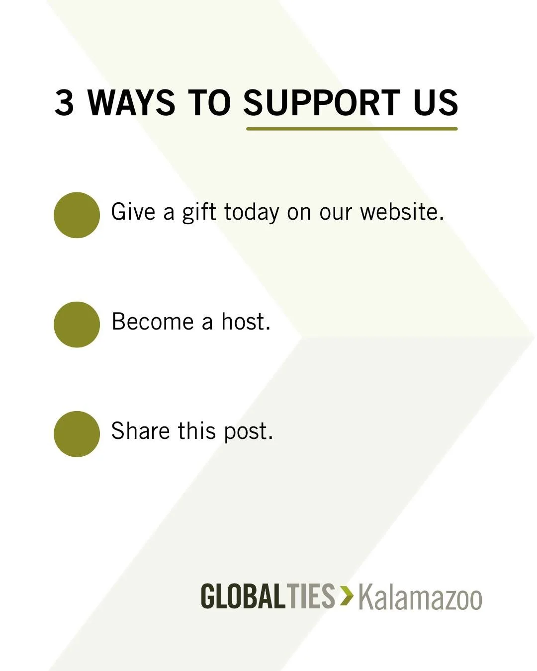 A moment of transparency. We&rsquo;re having to reimagine how we&rsquo;ll fund many of the visits and programs we love for next year, largely due to uncertainty in federal funding. 

Anything you can give helps us keep Kalamazoo engaged with the worl