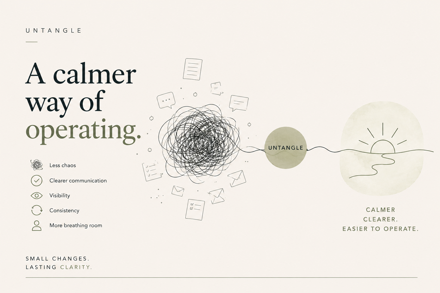 A calmer way of operating