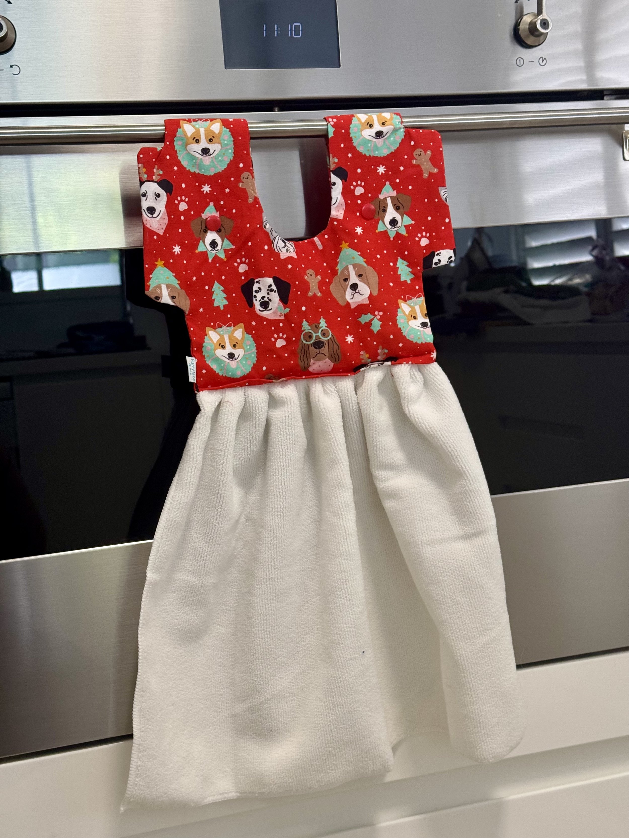 Tea towel - Christmas dogs