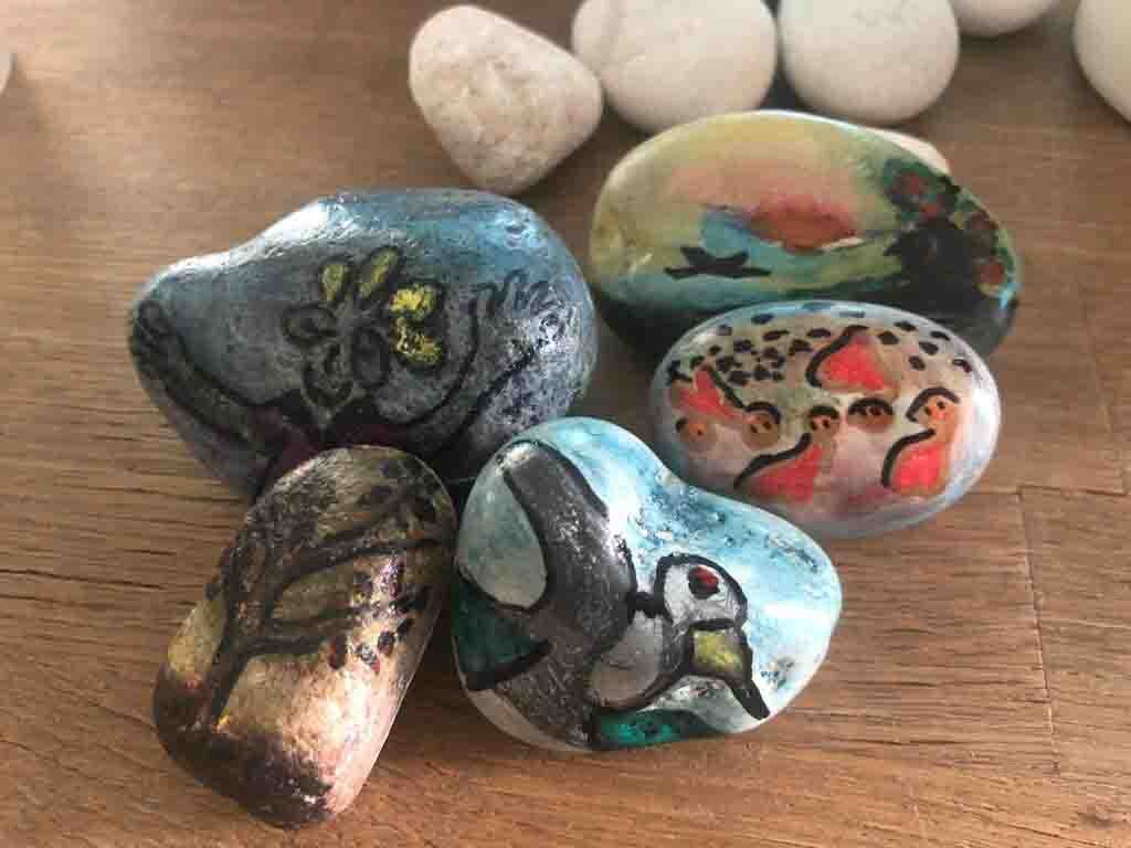 Self-identity Through Pebble Painting