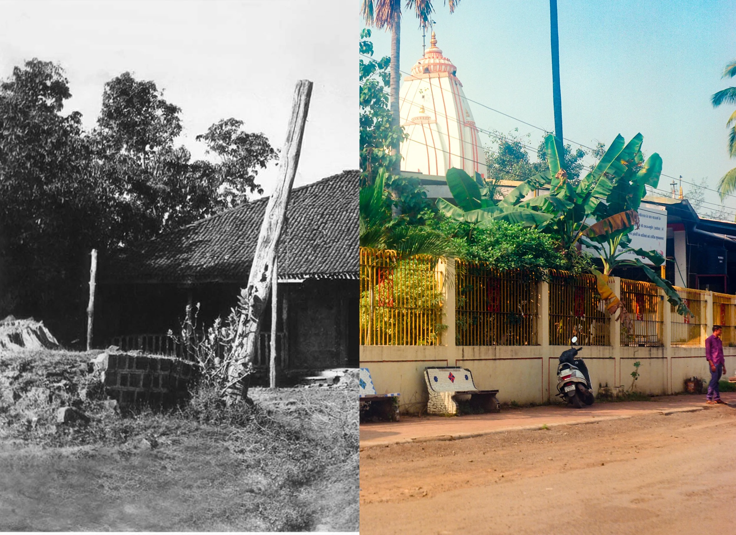Gayatri Mandir, one of the first temples built with mud and country tiles now is a famous pilgrimage.